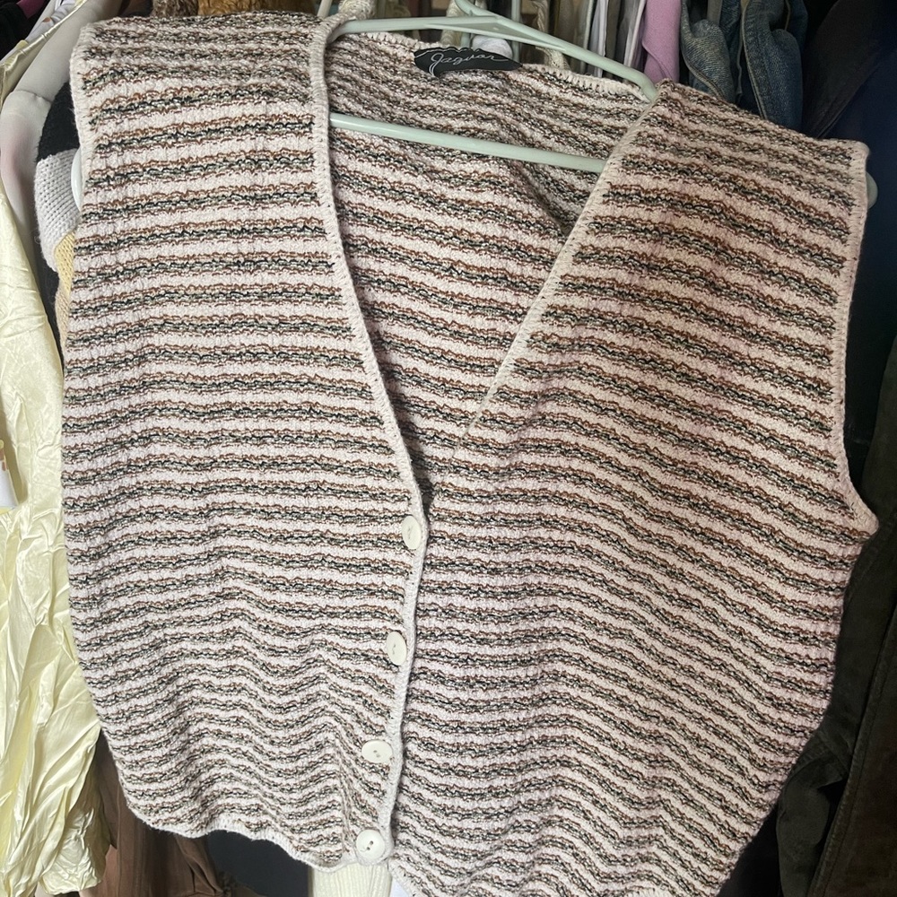 Vintage Jaguar stripped sweater vest size M/L